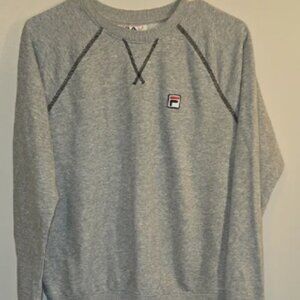 Fila Heather Gray Men's Crewneck Sweater With Embroidery LOT N